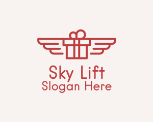 Flying Gift Monoline logo design