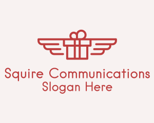 Flying Gift Monoline logo design