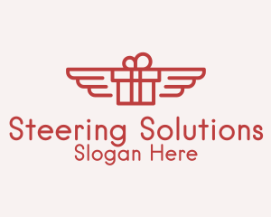 Flying Gift Monoline logo design