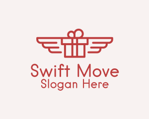 Flying Gift Monoline logo design