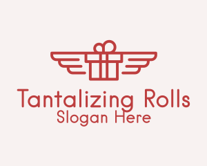 Flying Gift Monoline logo design