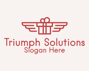 Flying Gift Monoline logo design