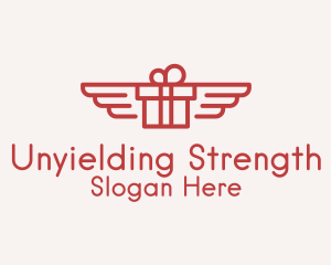 Flying Gift Monoline logo design