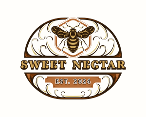 Organic Honey Bee logo design