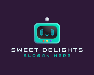 Cute Robot TV Screen App Logo