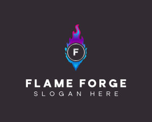 Fire Ice  Element logo design