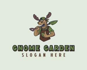 Gardener Moose Landscaper logo design