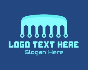 Blue Circuitry Comb logo