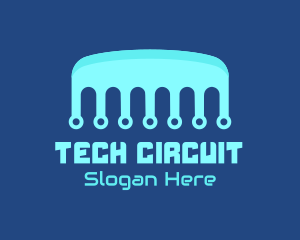 Blue Circuitry Comb logo