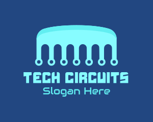 Blue Circuitry Comb logo