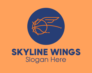 Flying Wing Basketball logo design