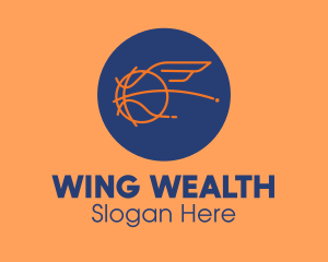 Flying Wing Basketball logo design