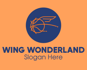 Flying Wing Basketball logo design