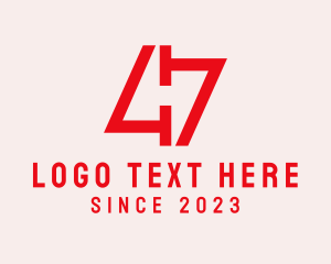 Red Number 47  logo
