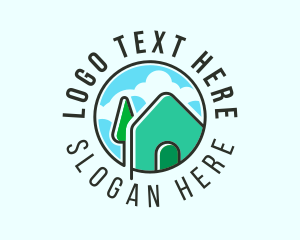 Lodge - Nature Residential House logo design