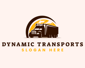 Transport Logistic Truck logo design