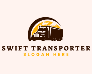 Transport Logistic Truck logo design