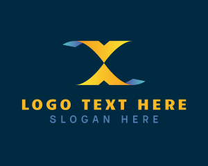 Ribbon Marketing Firm Letter X logo