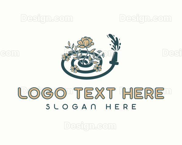 Flower Hose Gardening Logo