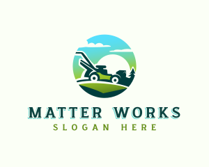 Lawn Mower Landscaping logo design