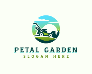 Lawn Mower Landscaping logo design