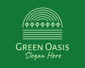 Green Natural Forest Park logo design