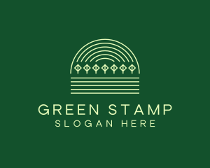 Green Natural Forest Park logo design