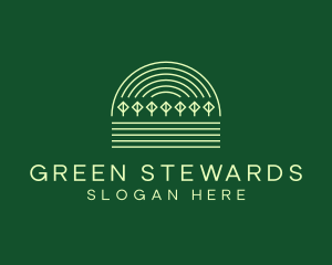 Green Natural Forest Park logo design