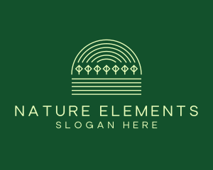 Green Natural Forest Park logo design