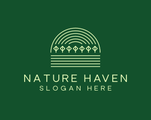 Green Natural Forest Park logo design