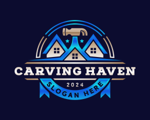 Carpentry Hammer Construction logo design