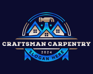 Carpentry Hammer Construction logo design