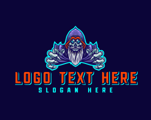 Sorcerer Wizard Skull logo