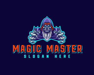 Sorcerer Wizard Skull logo design