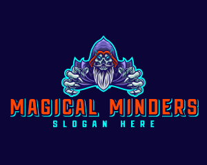 Sorcerer Wizard Skull logo design