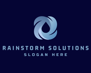 Rain Storm Water Droplet  logo design