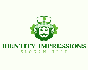 Irish Leprechaun Character logo