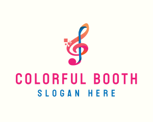 Colorful Digital Musical Note logo design