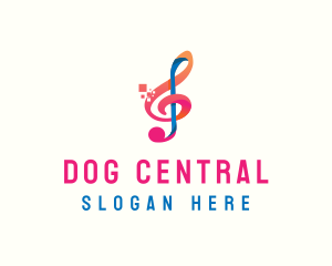 Colorful Digital Musical Note logo design