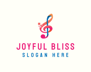 Colorful Digital Musical Note logo design