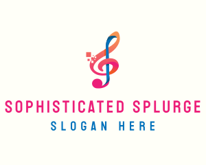 Colorful Digital Musical Note logo design