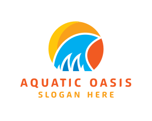 Tropical Sun Water logo design