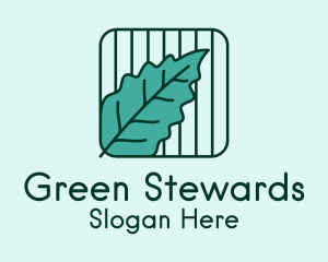 Green Leaf Square  logo design