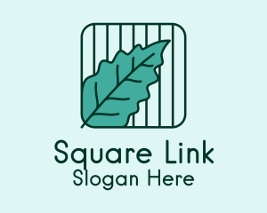 Green Leaf Square  logo design