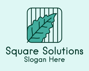 Green Leaf Square  logo design