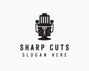 Barber Chair Barbershop logo design