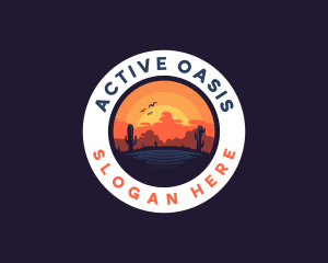 Desert Oasis Adventure logo design