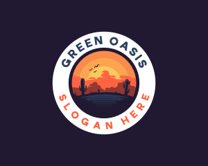 Desert Oasis Adventure logo design