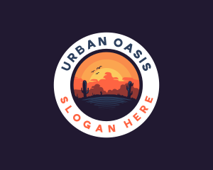 Desert Oasis Adventure logo design