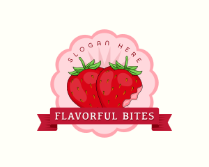 Fresh Strawberry Fruit logo design